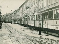 Tramvajski zastoj u Ilici (Foto Vladimir Horvat) 24. srpnja 1930. godine